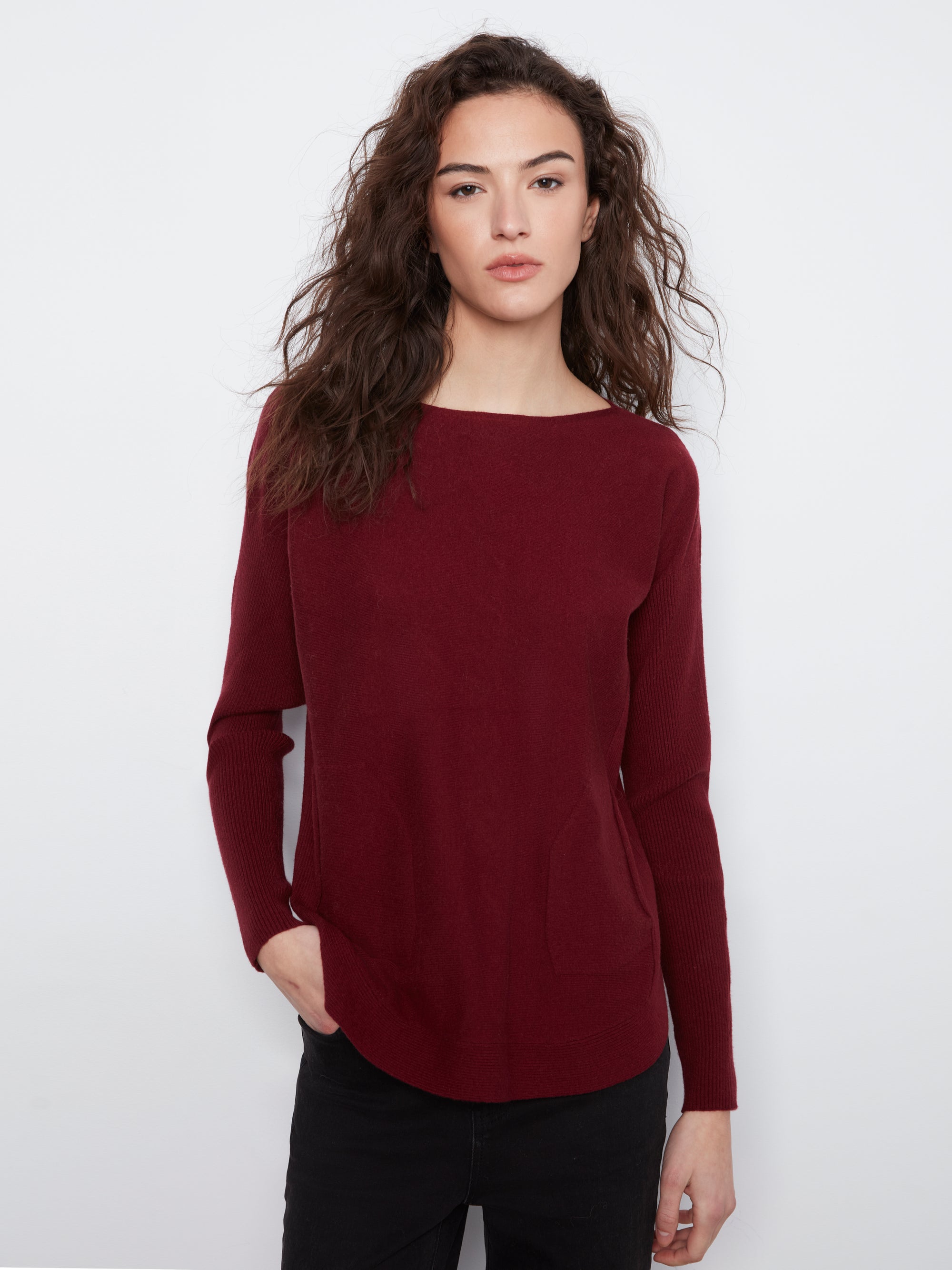 PULLOVER SWEATER | BOATNECK EYELET