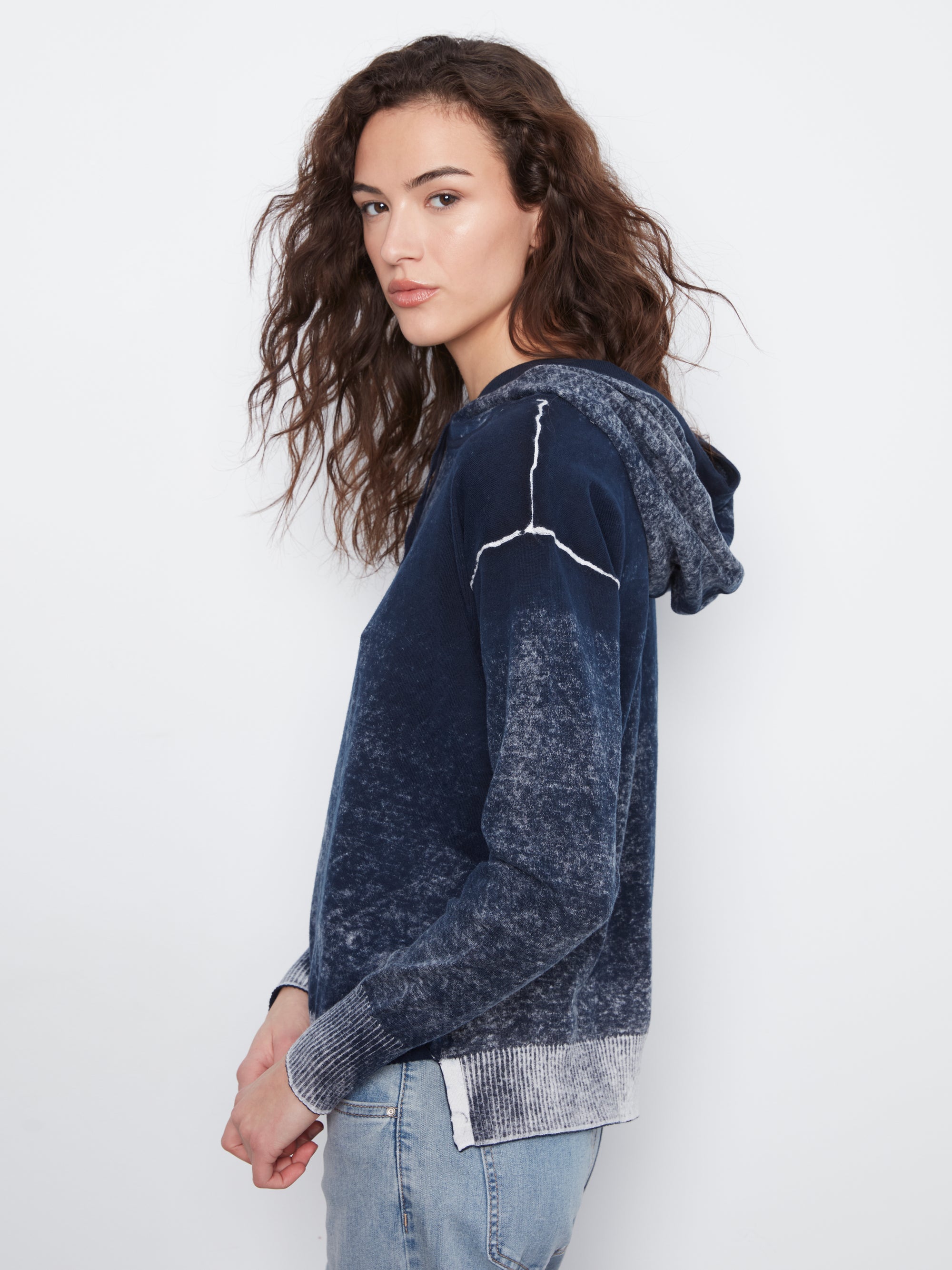 L/S HOODIE SWEATER | REVERSE PRINT