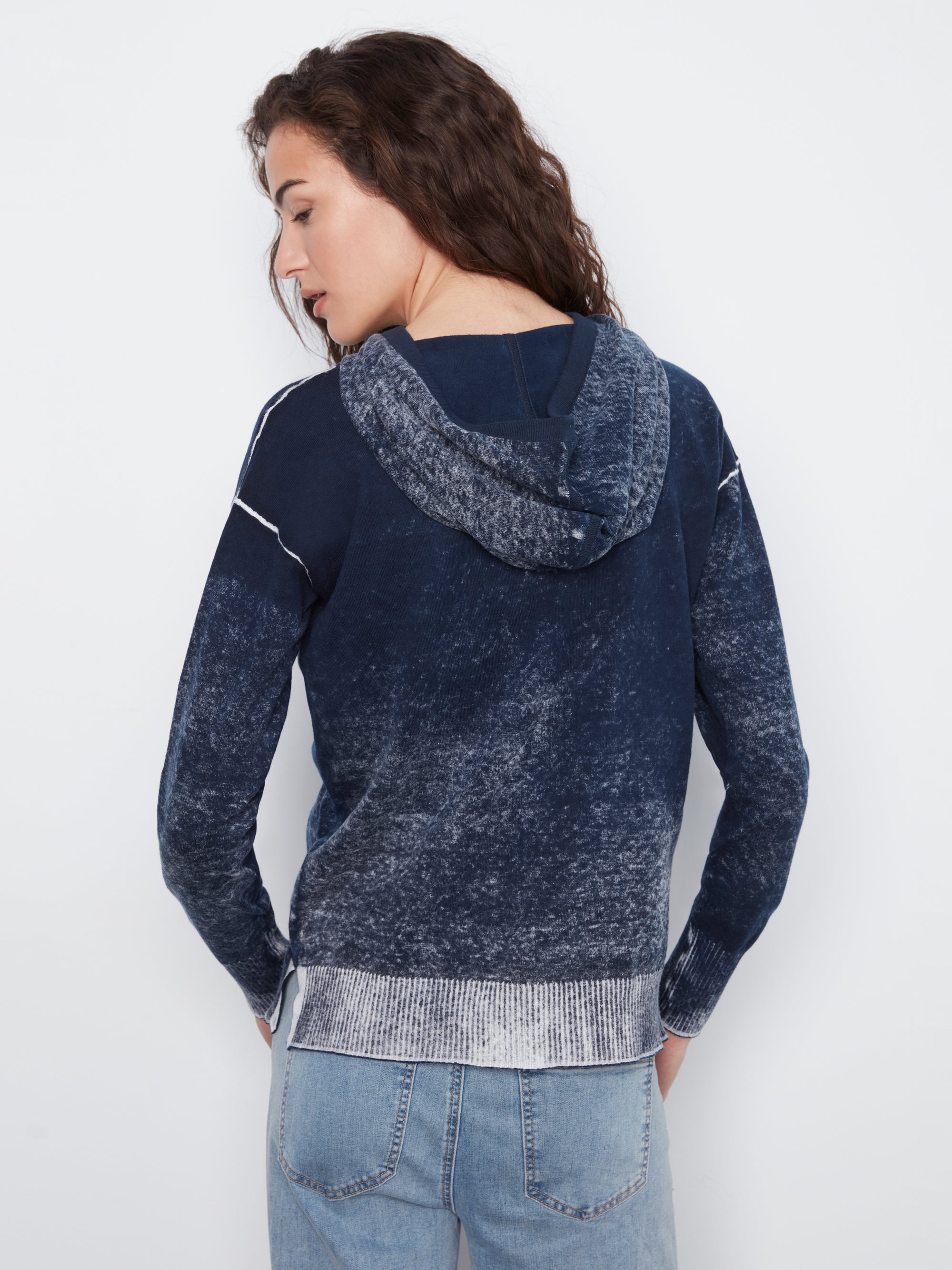 L/S HOODIE SWEATER | REVERSE PRINT