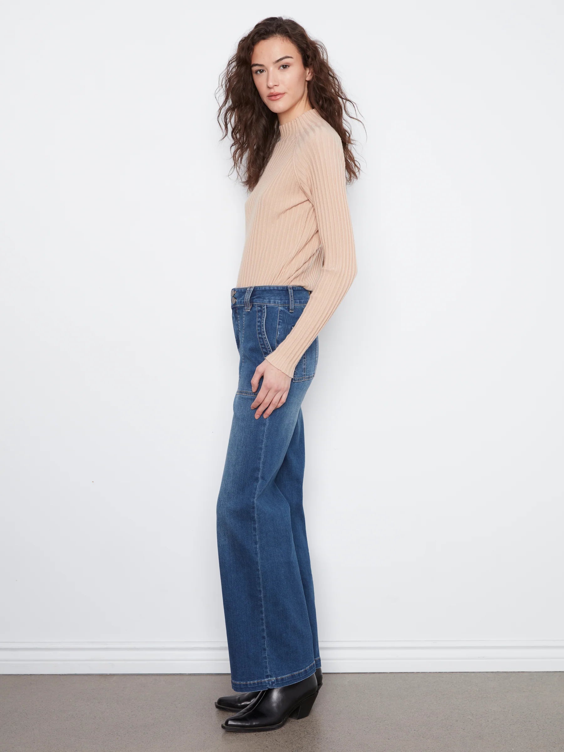 WIDE LEG JEANS | PATCH POCKETS