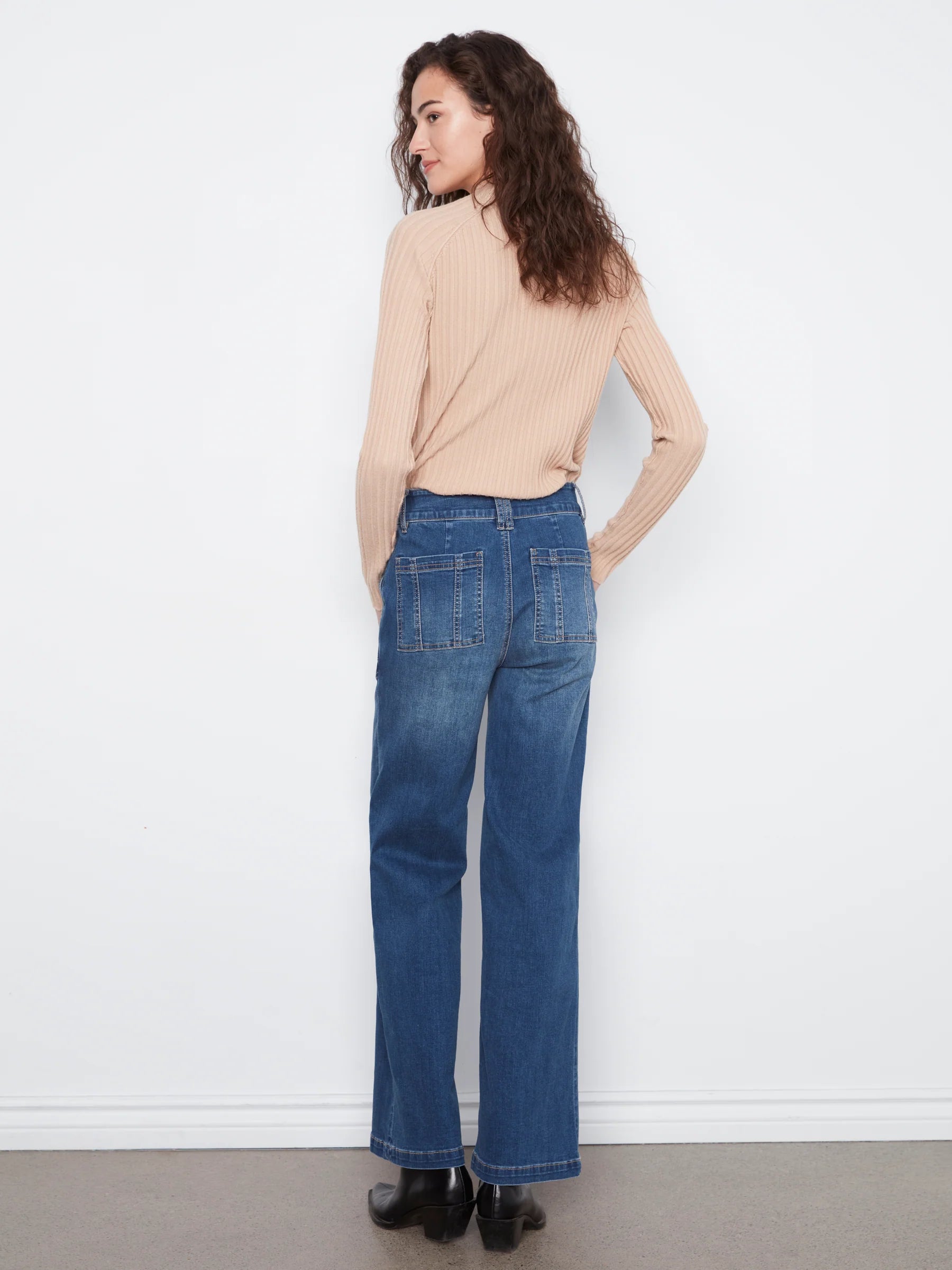 WIDE LEG JEANS | PATCH POCKETS