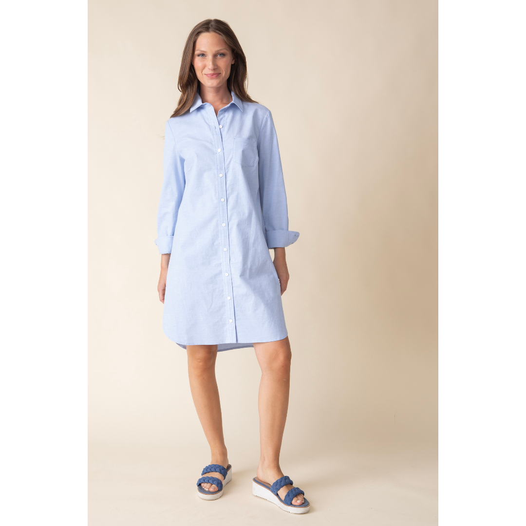 CAFE DRESS-Dress-HABITAT-XSMALL-OXFORD BLUE-Coriander