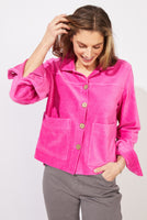 CAMP JACKET | CORDED VELOUR-Jackets & Sweaters-ESCAPE-SMALL-FUCHSA-Coriander