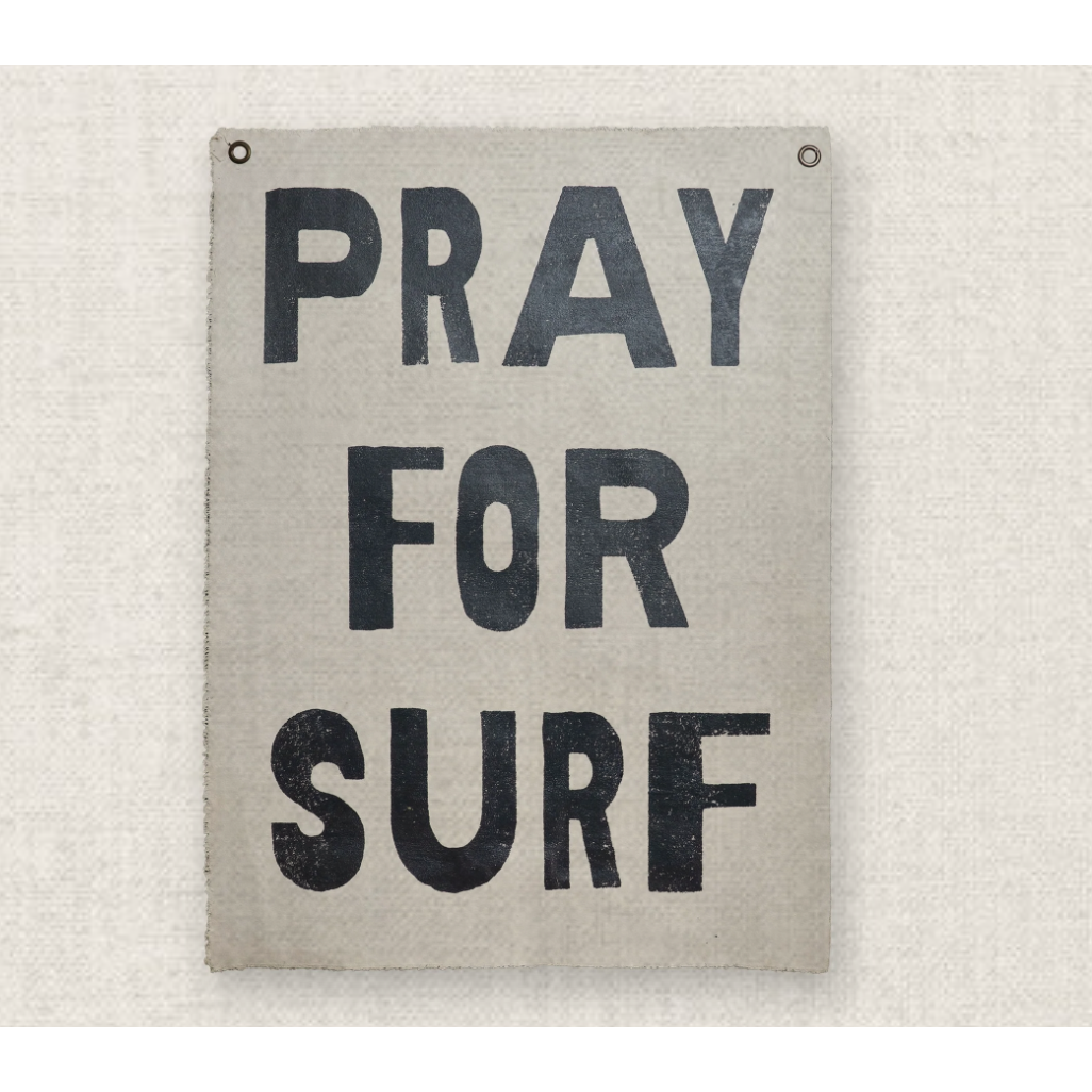 CANVAS WALL HANGING | PRAY FOR SURF-Uncategorised-SUGARBOO-Coriander