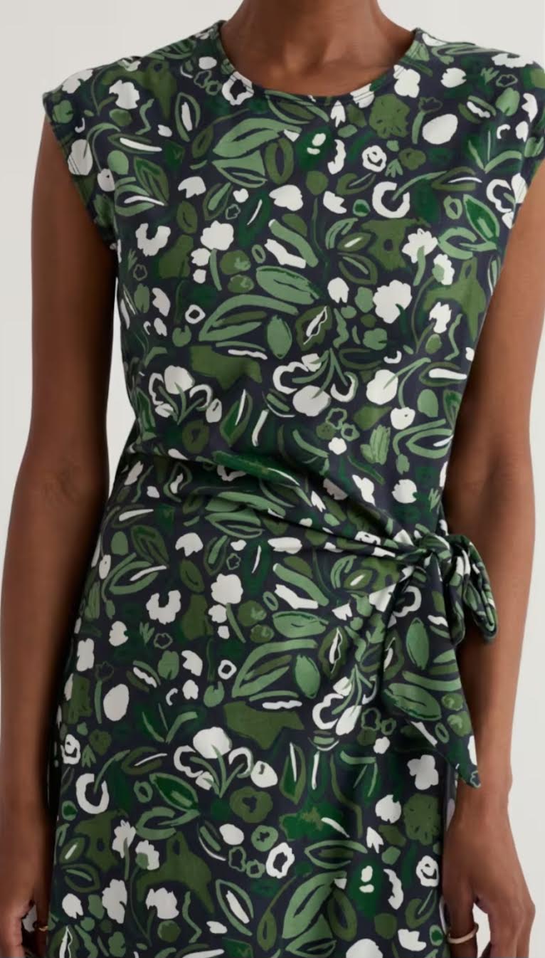 CAP-SLEEVE DRESS | FETTLING: INKWELL-Dress-SEASALT-Coriander