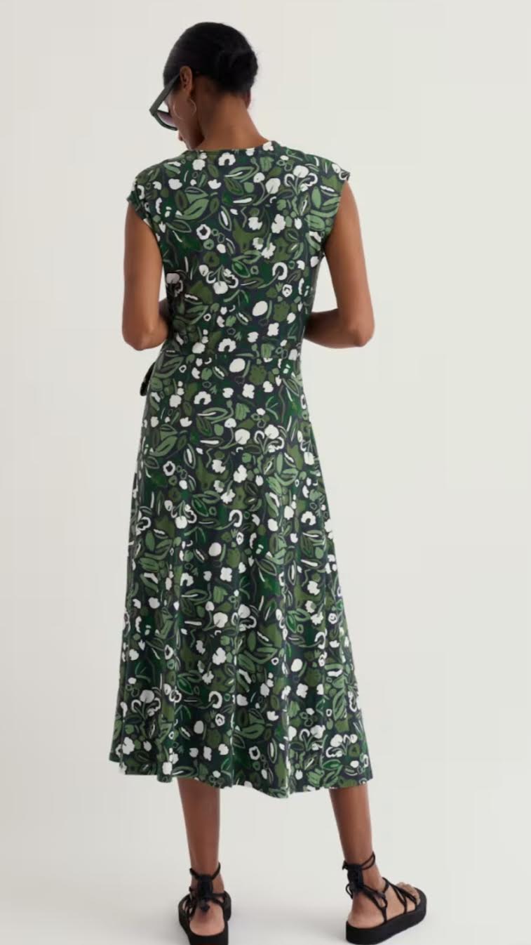 CAP-SLEEVE DRESS | FETTLING: INKWELL-Dress-SEASALT-Coriander