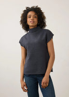 CAP SLEEVE SWEATER | OTTOMAN-Jackets & Sweaters-FRENCH DRESSING JEANS-SMALL-STORM CLOUD-Coriander