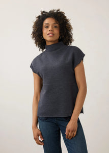 CAP SLEEVE SWEATER | OTTOMAN-Jackets & Sweaters-FRENCH DRESSING JEANS-SMALL-STORM CLOUD-Coriander