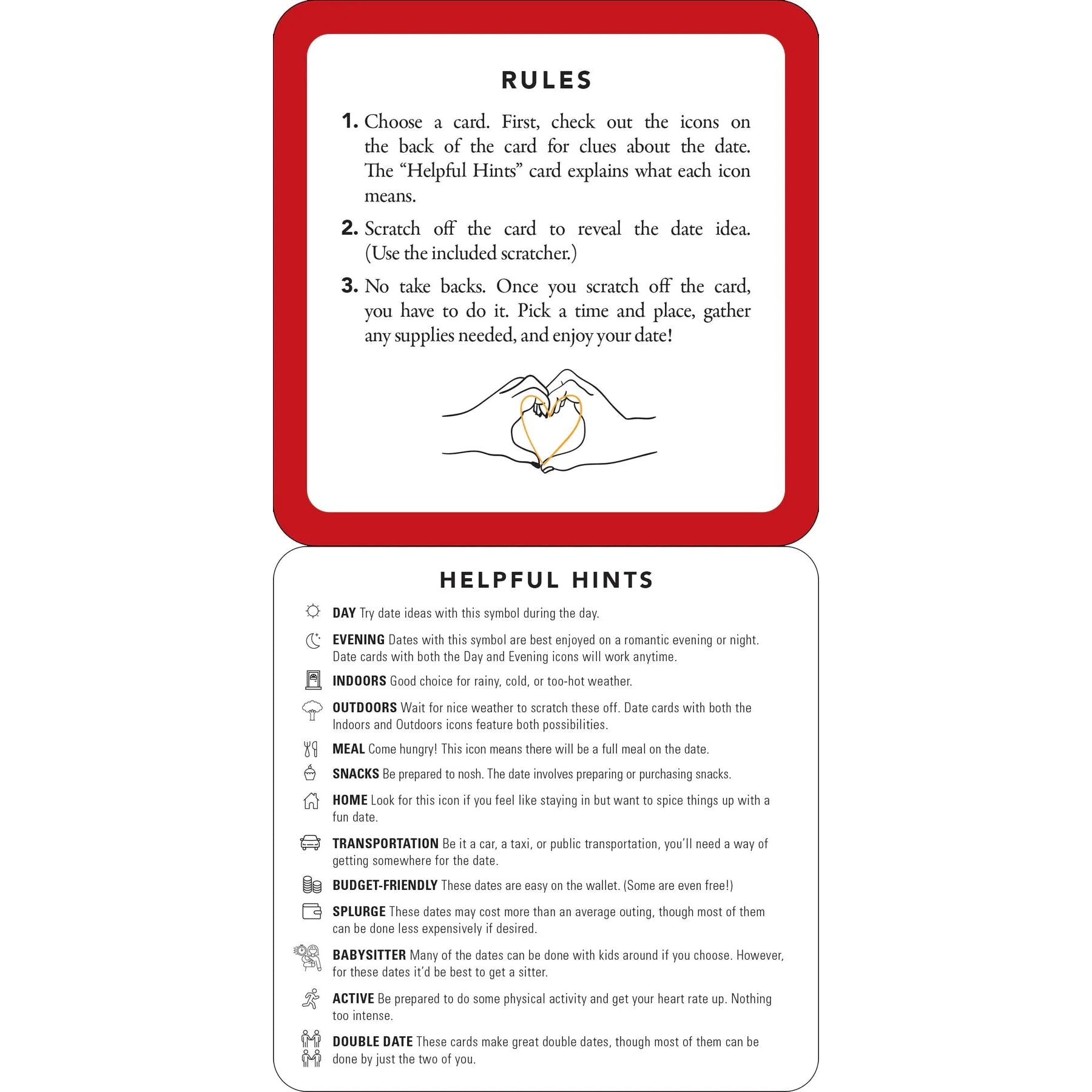 CARD GAME | COUPLE'S DATE NIGHT SCRATCH-OFF DECK-Fun and Games-PETER PAUPER PRESS-Coriander