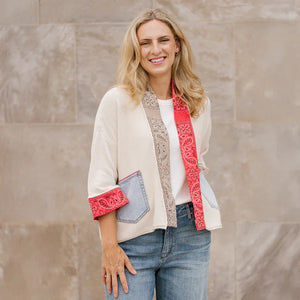 CARDI | BANDANA-Jackets & Sweaters-SHANNON PASSERO-ONE-CREAM-BANDANA MIX-Coriander