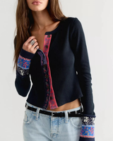CARDI | WTF NOA: CHARCOAL-Jackets & Sweaters-FREE PEOPLE-XSMALL-CHARCOAL COMBO-Coriander