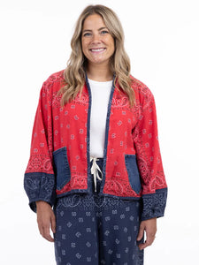 CARDIGAN | BANDANA MIX-Jackets & Sweaters-SHANNON PASSERO-Coriander
