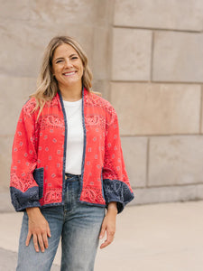 CARDIGAN | BANDANA MIX-Jackets & Sweaters-SHANNON PASSERO-Coriander