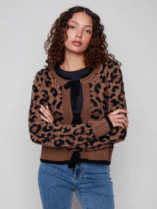 CARDIGAN | BOW TIE FRONT-Jackets & Sweaters-CHARLIE B-Coriander