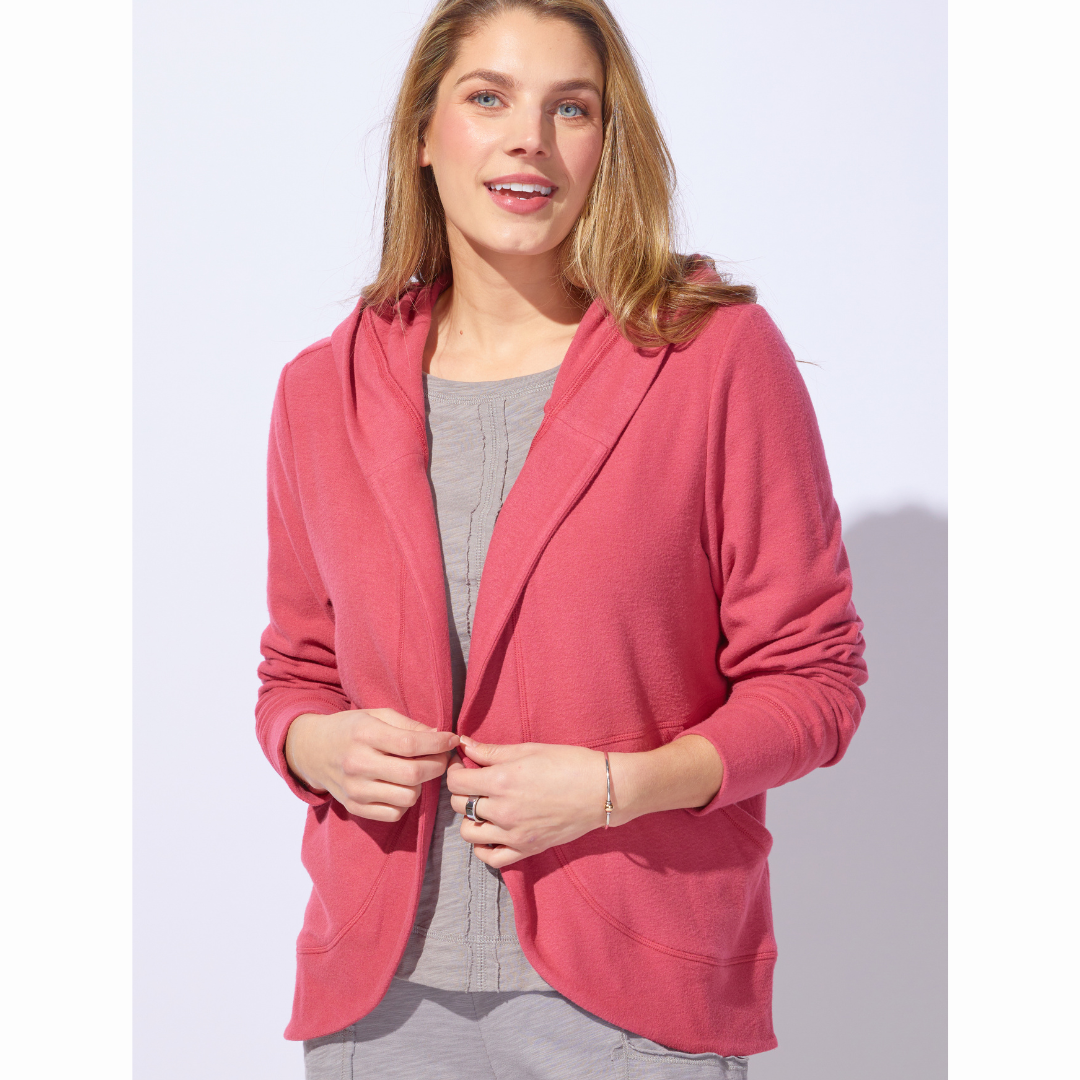 CARDIGAN | HOODED COMFORT-Jackets & Sweaters-ESCAPE-XSMALL-GARNET-Coriander