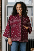 CARDIGAN JACKET | AMELIA BANDANA-Jackets & Sweaters-SHANNON PASSERO-ONE-WINE-Coriander