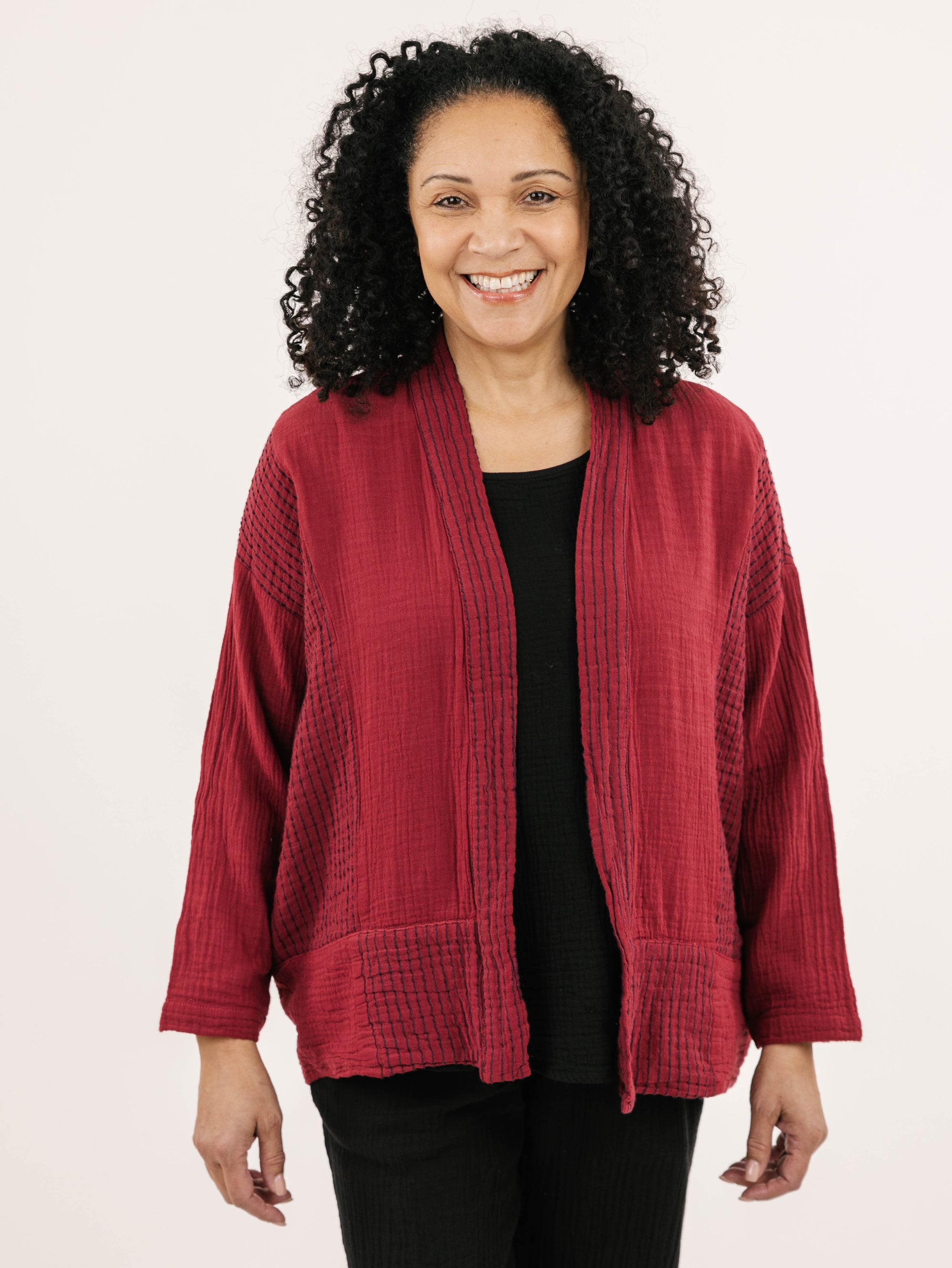 CARDIGAN JACKET | ASHLEY-Jackets & Sweaters-SHANNON PASSERO STORE-SMALL-MED-RHUBARB-Coriander