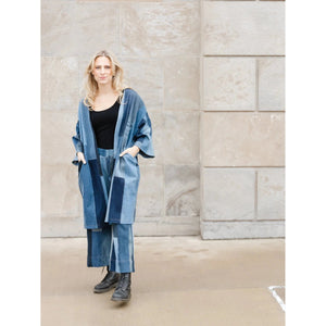 CARDIGAN JACKET | TAPIZ: DENIM O/S-Jackets & Sweaters-SHANNON PASSERO-Coriander