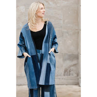 CARDIGAN JACKET | TAPIZ: DENIM O/S-Jackets & Sweaters-SHANNON PASSERO-ONE-PATCHWORK-Coriander