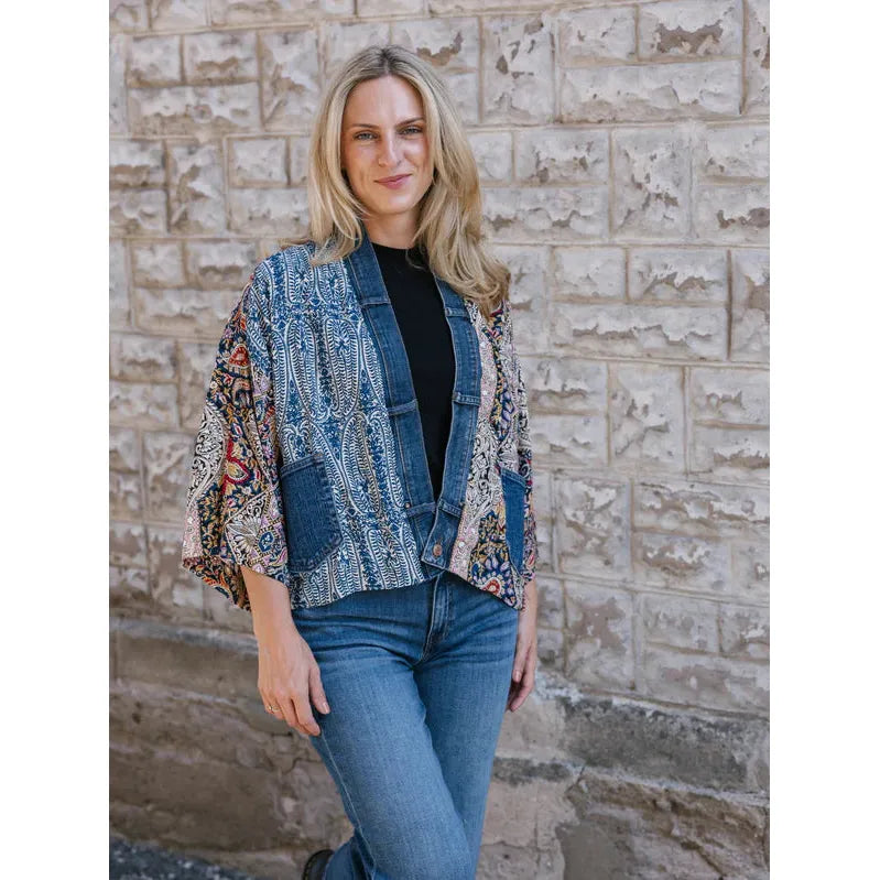 CARDIGAN | KAROL-Jackets & Sweaters-SHANNON PASSERO STORE-ONE-BLUE PAISLEY MIX-Coriander