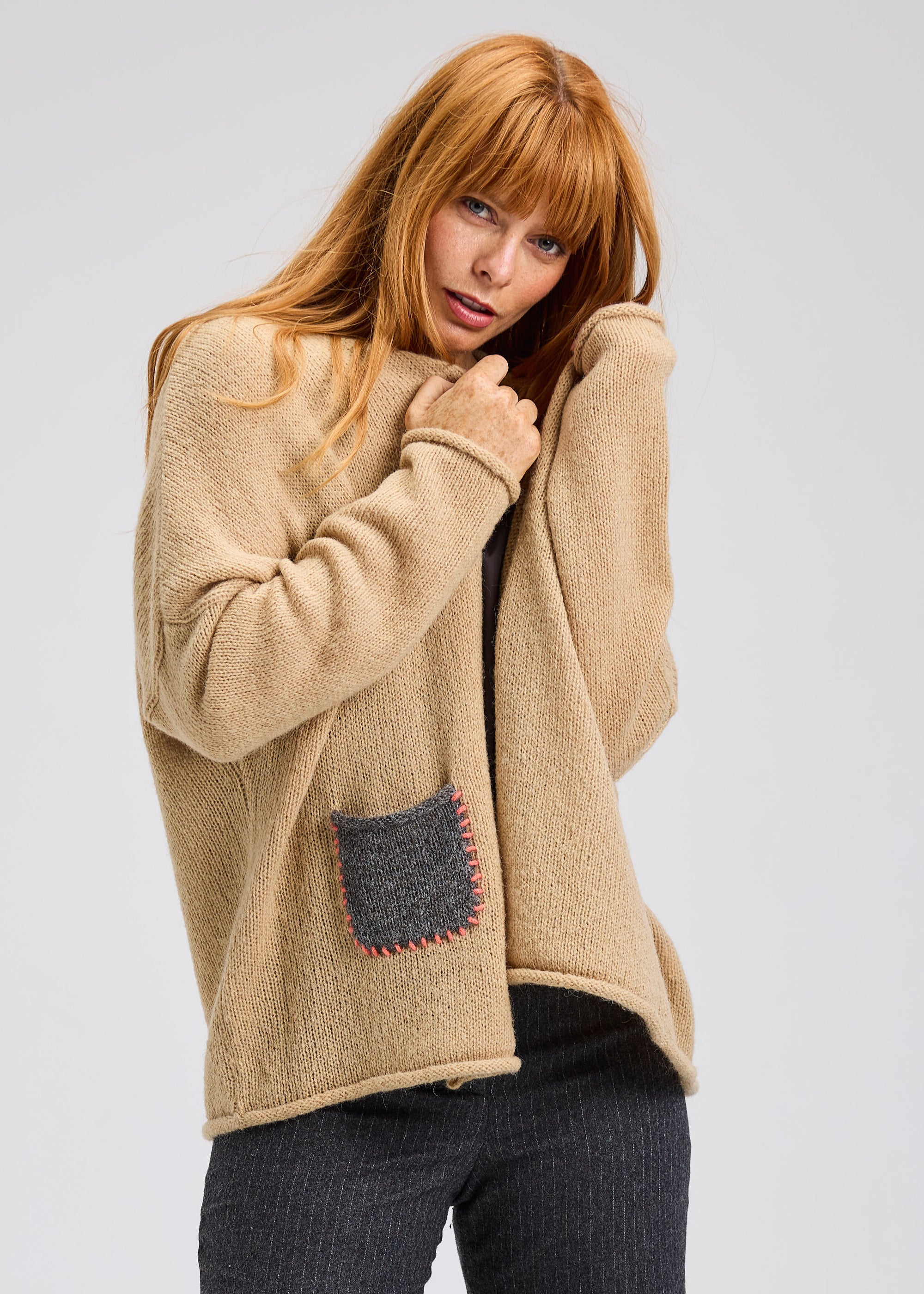CARDIGAN | LOFTY PEACE-Jackets & Sweaters-ZAKET & PLOVER-Coriander