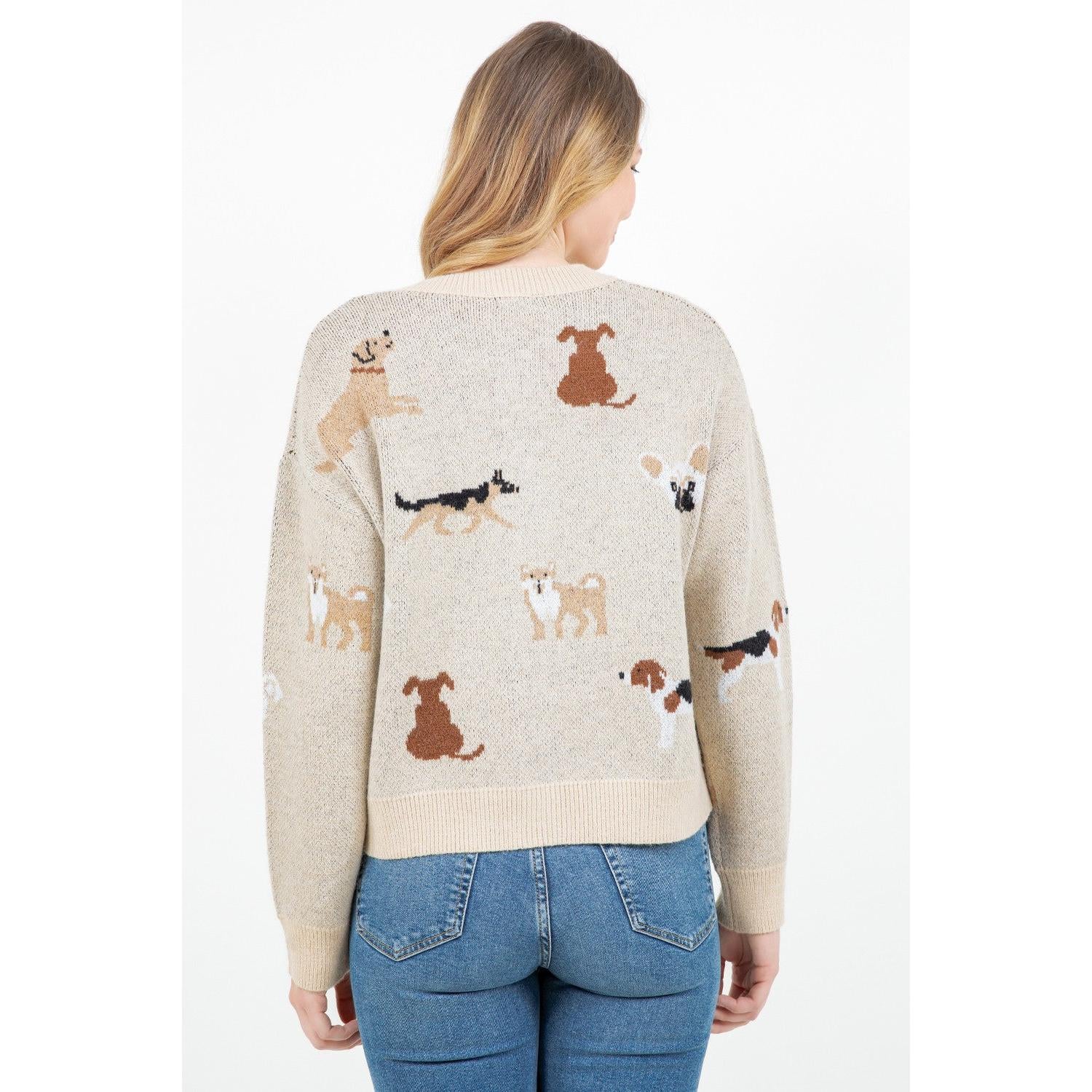 CARDIGAN | PUPPY PARADE-Jackets & Sweaters-DREAMERS BY DEBUT-Coriander