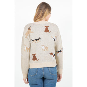 CARDIGAN | PUPPY PARADE-Jackets & Sweaters-DREAMERS BY DEBUT-Coriander