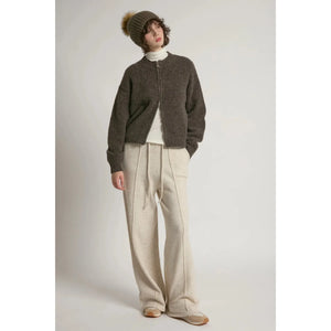 CARDIGAN SWEATER | CROPPED ZIP-UP-Jackets & Sweaters-LOOK BY M-Coriander