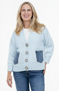 CARDIGAN SWEATER | HARRISON-Jackets & Sweaters-SHANNON PASSERO-ONE-CLOUD-Coriander