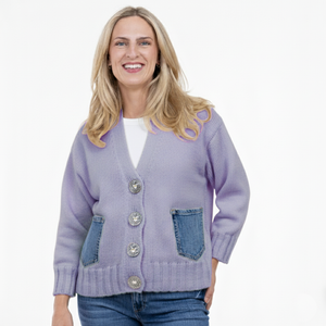 CARDIGAN SWEATER | HARRISON-Jackets & Sweaters-SHANNON PASSERO-ONE-WASHED LAVENDER-Coriander