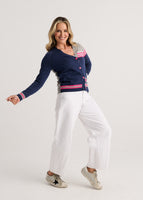 CARDIGAN SWEATER | HEARTS-Jackets & Sweaters-ZAKET & PLOVER-Coriander