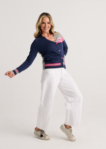 CARDIGAN SWEATER | HEARTS-Jackets & Sweaters-ZAKET & PLOVER-Coriander