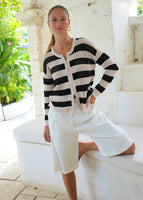 CARDIGAN SWEATER | POINTELLE ZIP-Jackets & Sweaters-ZAKET & PLOVER-Coriander