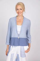 CARDIGAN SWEATER | TWO TONES-Jackets & Sweaters-OLIVIA-SMALL-RAIN-Coriander