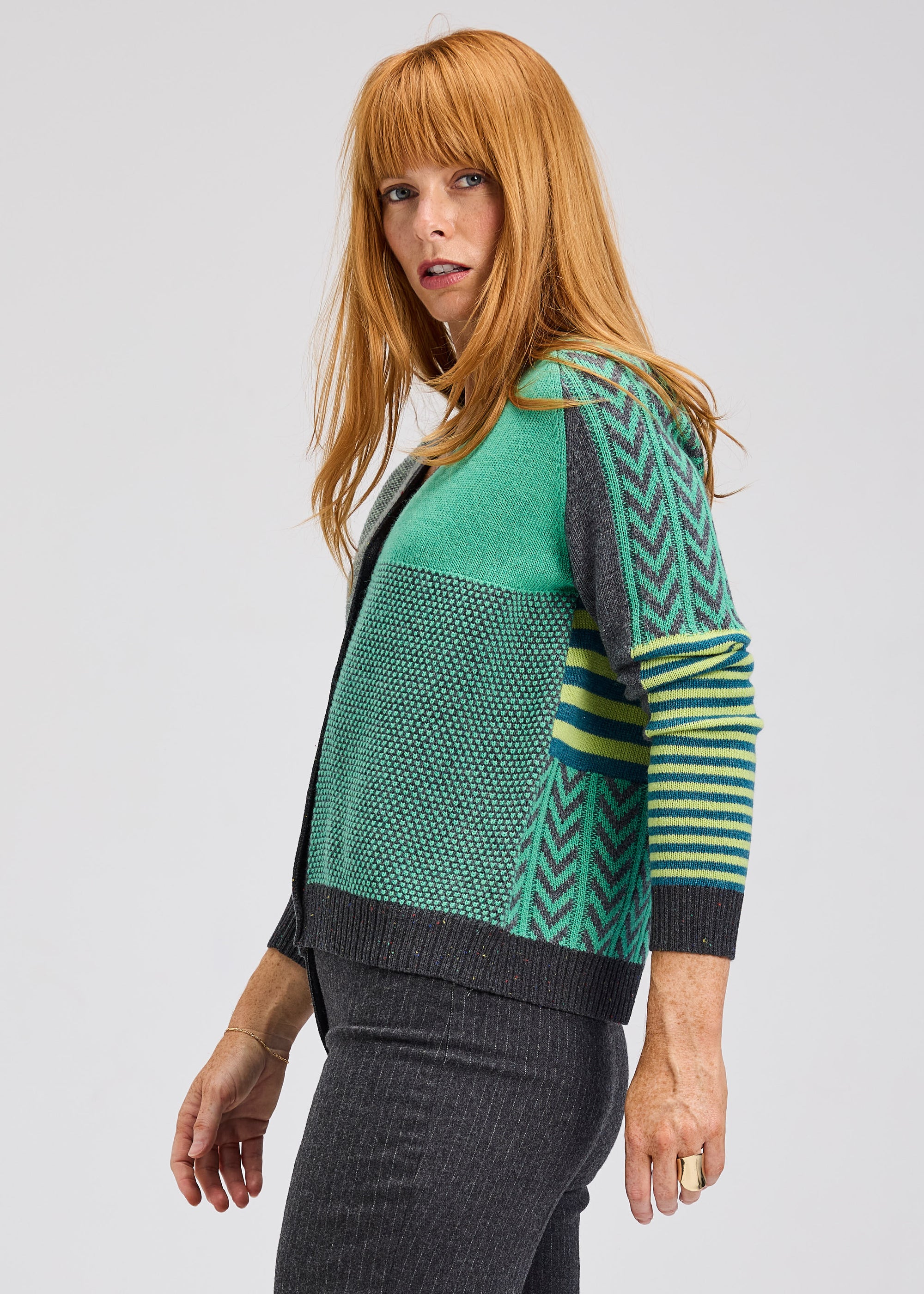 CARDIGAN | TEXTURED-Jackets & Sweaters-ZAKET & PLOVER-Coriander