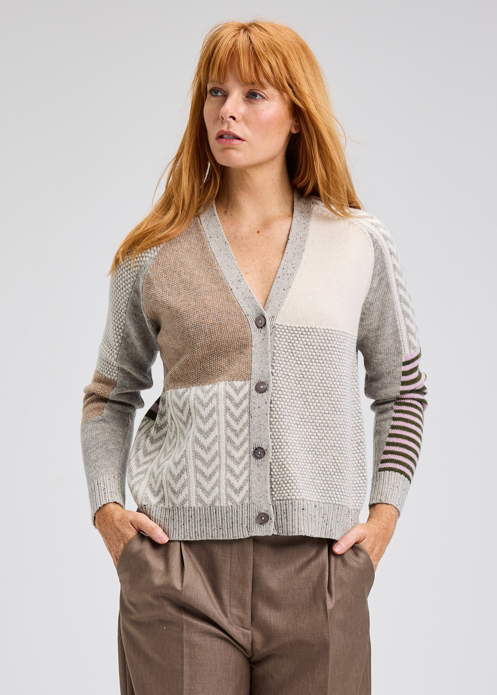 CARDIGAN | TEXTURED-Jackets & Sweaters-ZAKET & PLOVER-XSMALL-MARL-Coriander