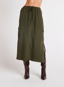 CARGO MIDI SKIRT-Bottoms-BELLA DAHL-SMALL-HERB-Coriander