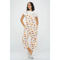 CARTOON DOG PRINT OVERALLS-Bottoms-SM WARDROBE-SMALL-MULTI-Coriander