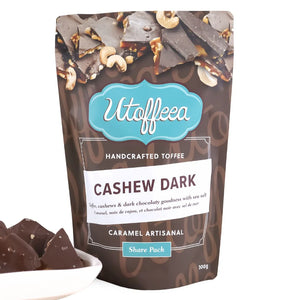CASHEW DARK TOFFEE | SHARE PACK 300G-Food-UTOFFEEA-Coriander