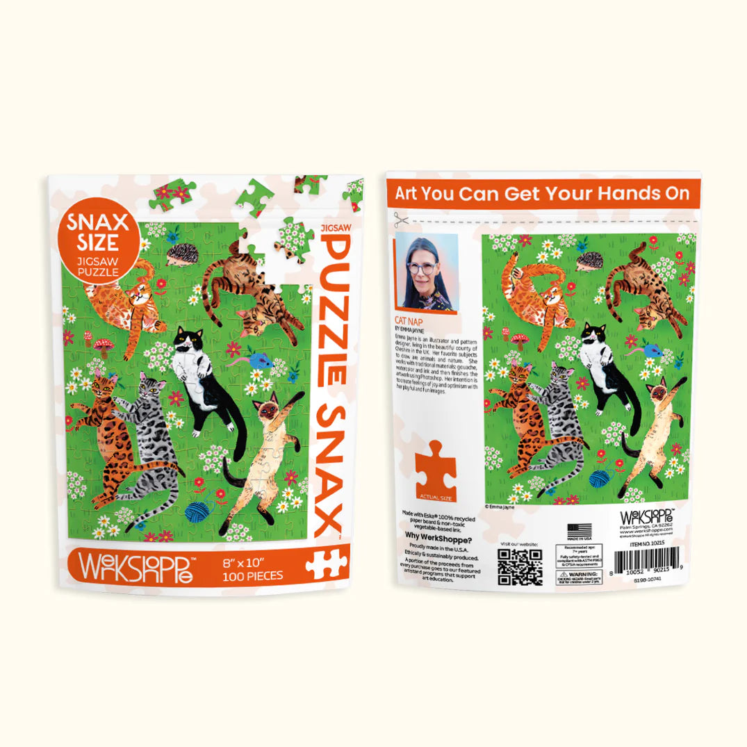 CAT NAP | 100 PIECE PUZZLE SNAX-Puzzle-WERKSHOPPE-Coriander