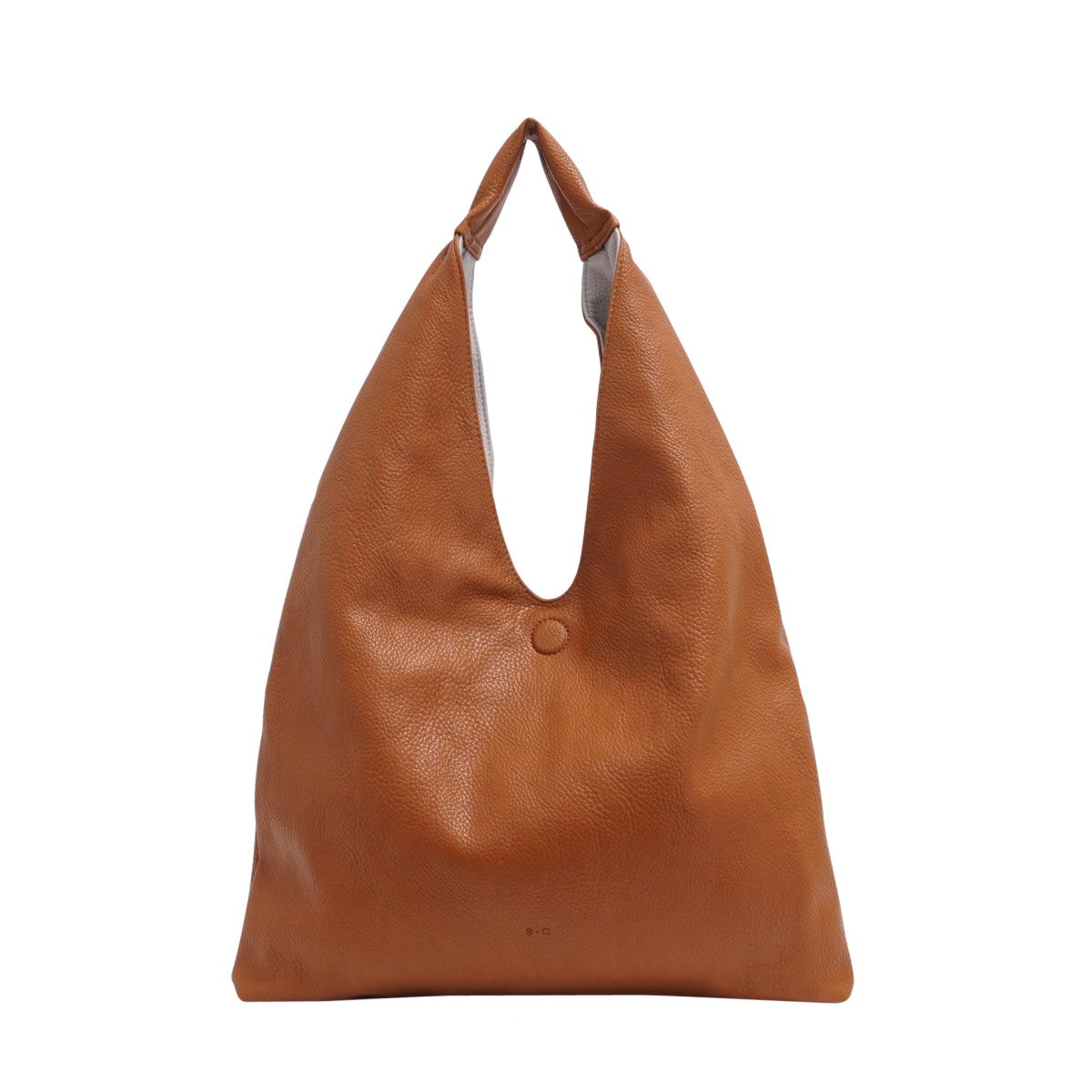 CECILIA 2N1 REVERSIBLE HOBO-Bags & Wallets-S-Q-COGNAC-LIGHT GREY-Coriander