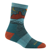 CELESTE MICRO CREW WOMEN'S SOCKS-Socks & Footwear-DARN TOUGH-MEDIUM-TEAL-Coriander