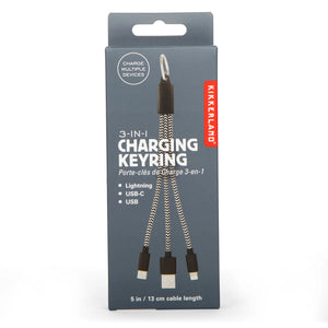 CHARGING KEYRING | 3-IN-1-Home-KIKKERLAND DESIGNS-Coriander