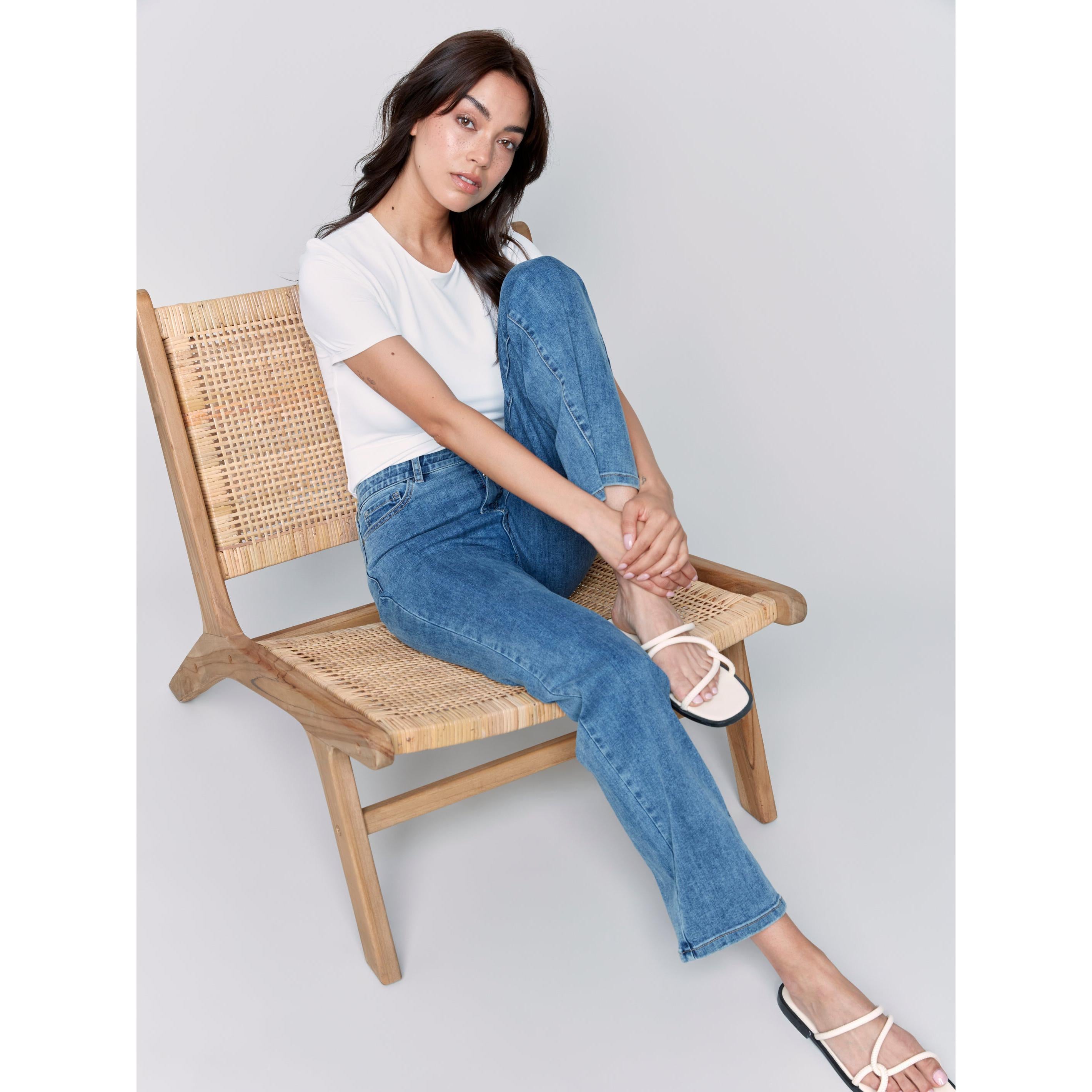 CHARLOTTE STRAIGHT LEG-Denim-CHARLIE B-Coriander