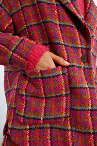 CHECKED PALETOT JACKET-Jackets & Sweaters-MOLLY BRACKEN-Coriander