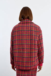 CHECKED PALETOT JACKET-Jackets & Sweaters-MOLLY BRACKEN-Coriander