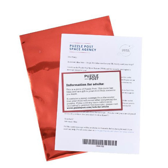 CHILDREN'S ESCAPE ROOM IN AN ENEVLOPE | THE SPACE STATION-Fun and Games-PUZZLE POST UK-Coriander