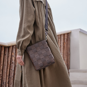 CROSSBODY BAG | SMALL BRAIDED SQUARED-Bags & Wallets-ILSE JACOBSEN-Coriander