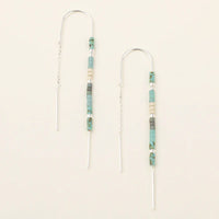 CHROMACOLOUR MIYUKI THREAD EARRINGS | TURQUOISE MULTI-Jewellery-SCOUT-Coriander