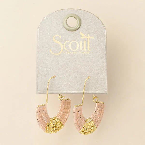 CHROMACOLOUR MIYUKO U-HOOP EARRING | BLUSH & GOLD-Jewellery-SCOUT-Coriander